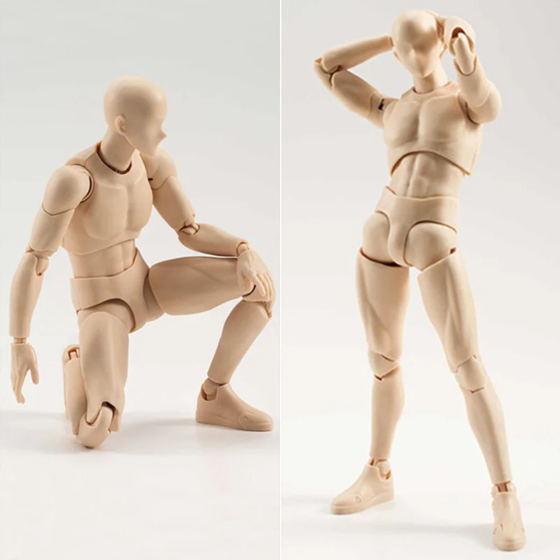 Body Kun Body Chan Drawing Toy Doll Male Female Set PVC Movable Action Figure Model For Artist Art Model Figure without box - Image 3