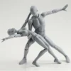 Body Kun Chan Drawing Male Female Set PVC Movable Model for Action Figure