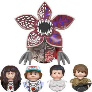 4Pcs/Set The Horror TV Dustin Mike Lucas Will Demogorgon Model Building Blocks Enlighten Action Figure Bricks Toys For Children