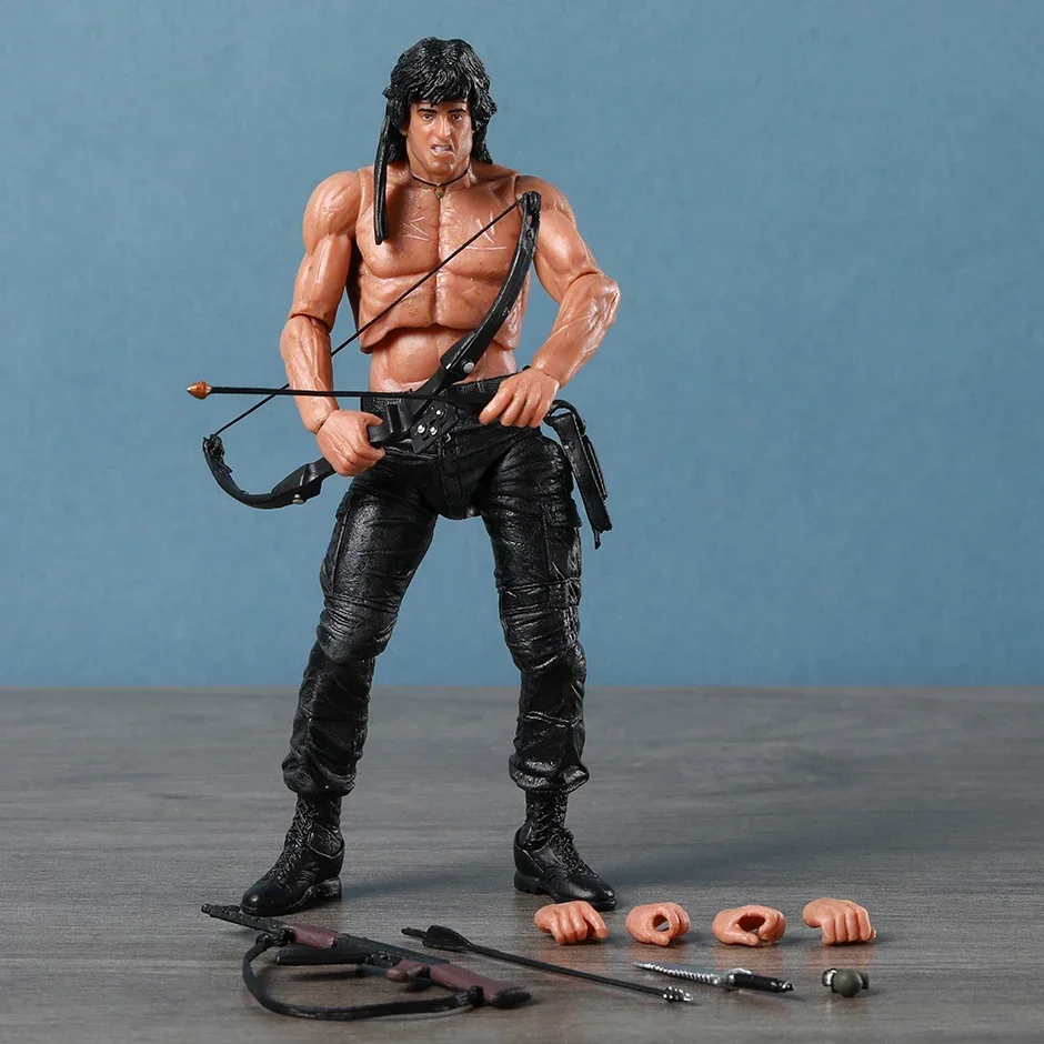 NECA Rambo SDCC 2015 Force Of Freedom Action Figure Doll Handmade Model Toy - Image 2
