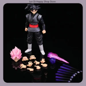 14cm Dragon Ball Goku Black Saiyan Zamasu Rose Articulated Action Figure Anime Model Statue Desktop Decoration Gift