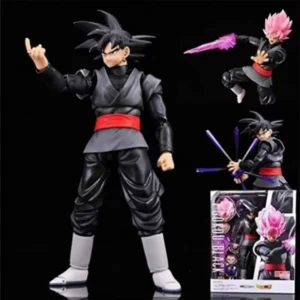 New 14cm Anime Dragon Ball Black Goku Zamasu Action Figure  Super Saiyan Movie Version Dbz Model With Multiple Accessories Toys