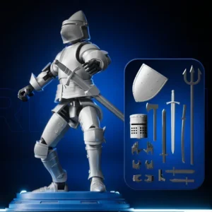 Knight Action Figures Paladin 13 Jointed Movable Shapeshift Robot 3D Printed Mannequin Character Assembl Toys Kids Gifts