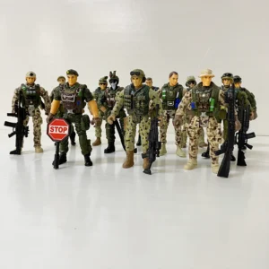 12Pcs Army Men and SWAT Team Special Forces Soldiers WWII War Game Action Figures Playset Military Modle For Kid Boy Gift