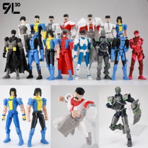 9L3D Printed Invincible Tech Jacker T13 Lucky13 Action Figure Dummy13 Motorcycle Multi-Jointed Collectible Model Toy Titan13