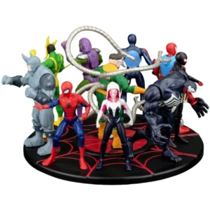 4 inches Original ZD Action Figure Toy Iron Man Scarlet Spider Miles Morales Spider-Man Venom Gwen Anime Movable Doll Model Gift