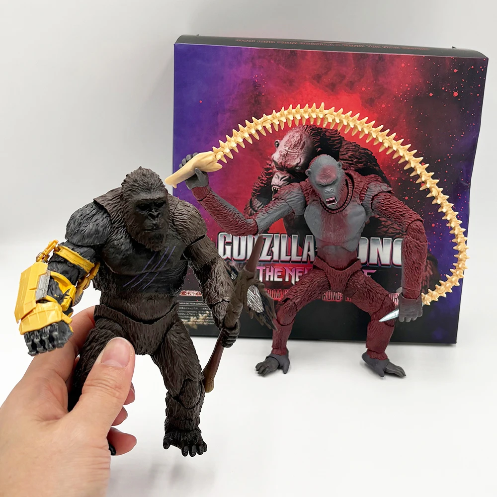 SHM 2024 Godzilla Moive Rise Of Empires Scar King VS King Kong PVC Action Figure Kids 20CM Kids Gift