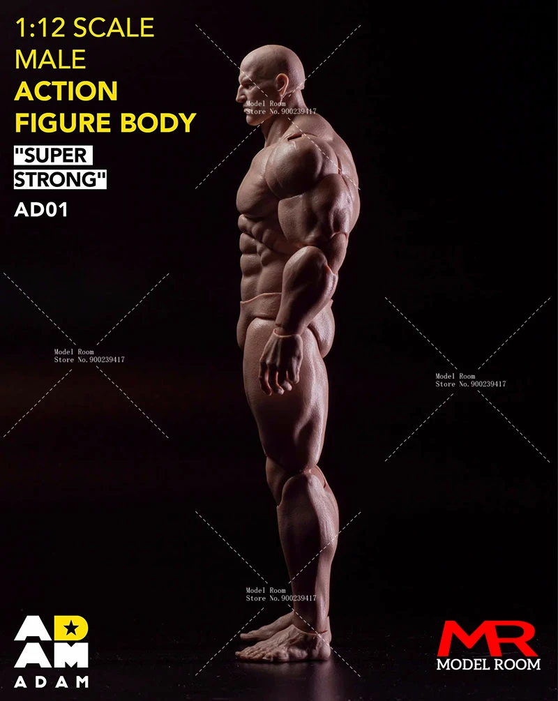 MUFF TOYS ADAM 1/12 Male Strong Muscle Joint Body 6'' Super Flexible Comic Soldier Action Figure Body Doll - Image 5