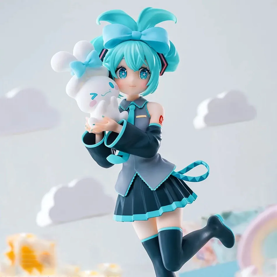 Hot 21CM Anime Hatsune Miku X Cinnamoroll Figure Anime Peripheral Collectible Models Decorative Decorations Children Kawaii Gift - Image 3