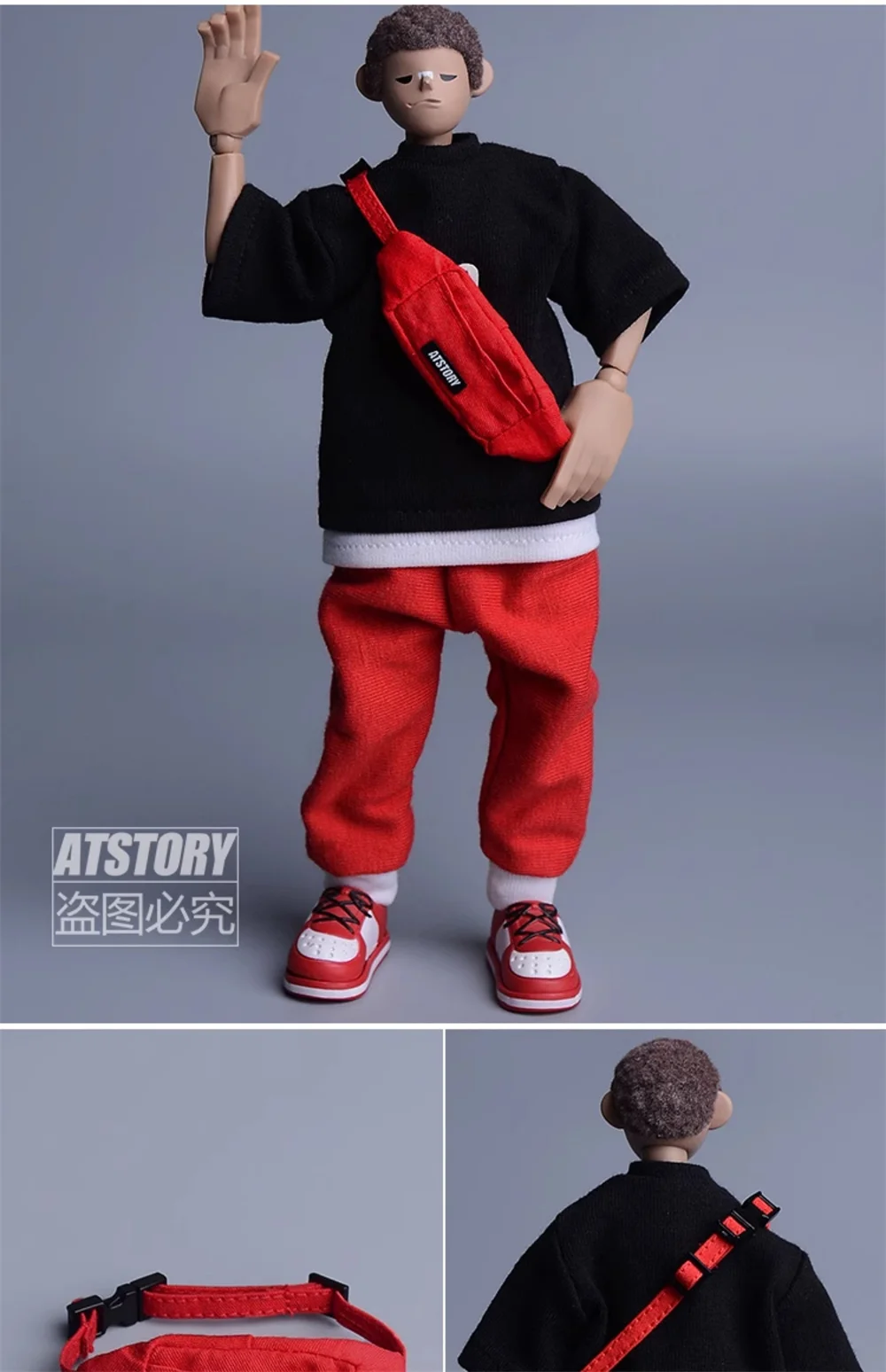 ATS 1/12 Scale Trend Versatile Shoulder Travel Sports Backpack Crossbody Sports Bag for 6" Soldier Action Figure Body Model - Image 2