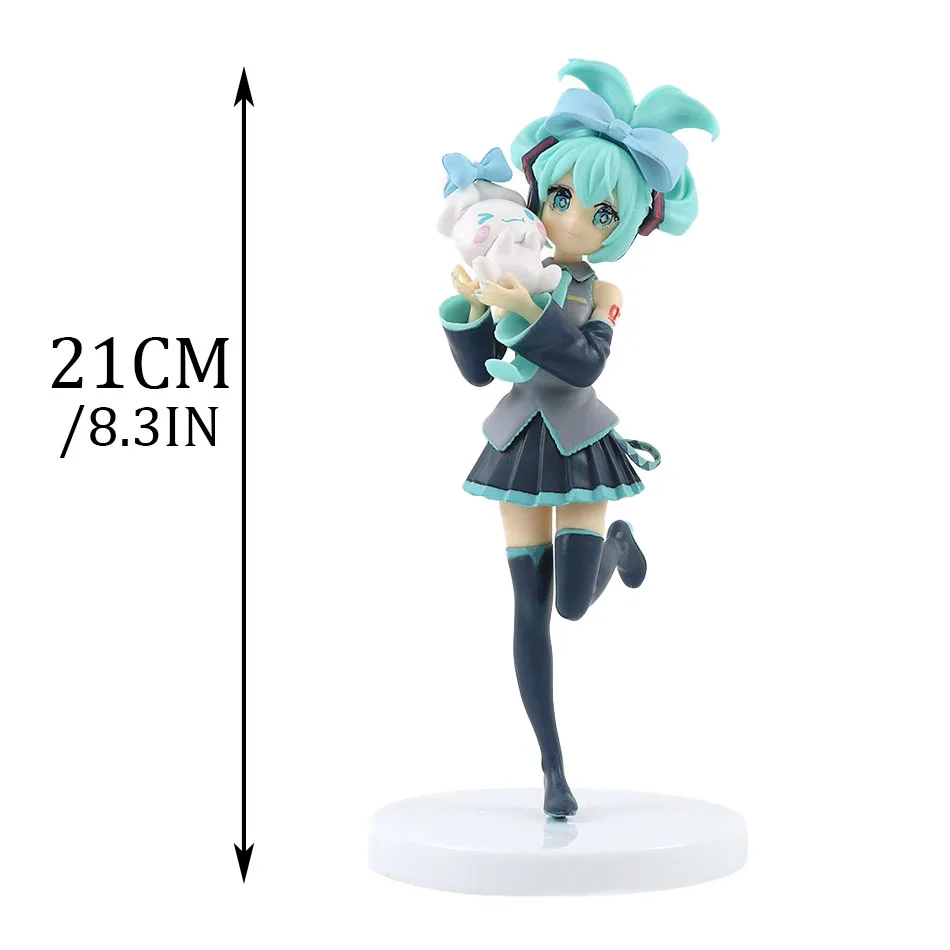 Hot 21CM Anime Hatsune Miku X Cinnamoroll Figure Anime Peripheral Collectible Models Decorative Decorations Children Kawaii Gift - Image 6