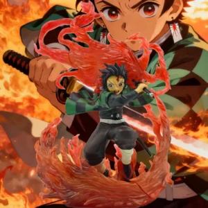 21cm 8.2 inch Anime Kamado Tanjirou Action Figures Pvc Statue Desktop Ornamen Collection Statue Model Decoration Room Desk Toys