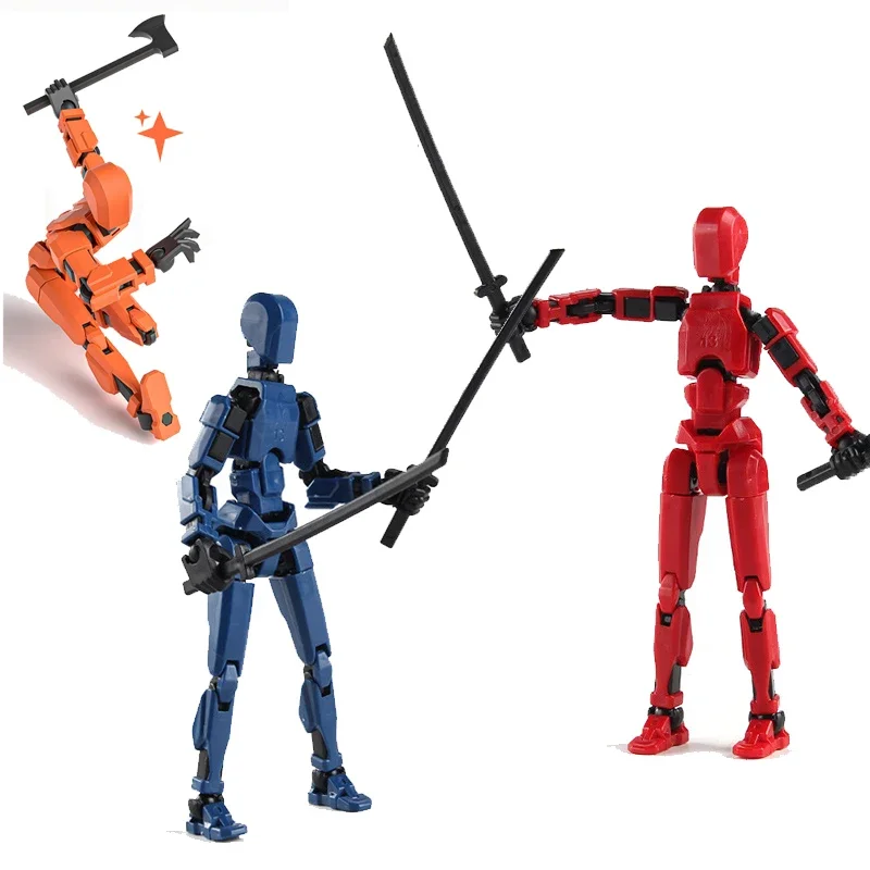 3D Printed Movable Dummy Toys Multi-Joint Action Figures Moving Doll Shapeshift Warrior With Weapons Kids DIY Models to Assemble - Image 6