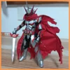Handmade 1/12 Scale Male Soldier Clothings Black Red Battle Damage Cloak Fit Accessory Set