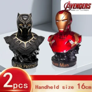 Iron Man Panther Bust Anime Figure Statue marvel Avengers Large Figure Living Room Ornament Resin Collection Gift Toys