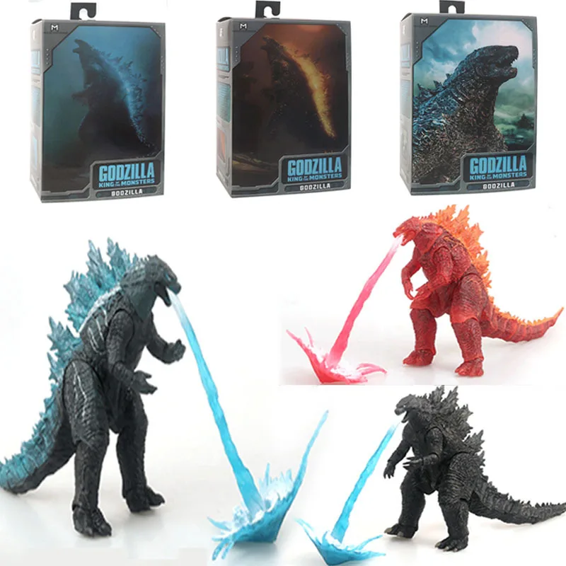 3 types Movie Godzilla Vs. King Kong Movable Model Figure Toy Neca Movie Shm Monster Nuclear Energy 18CM Boxed Gifts