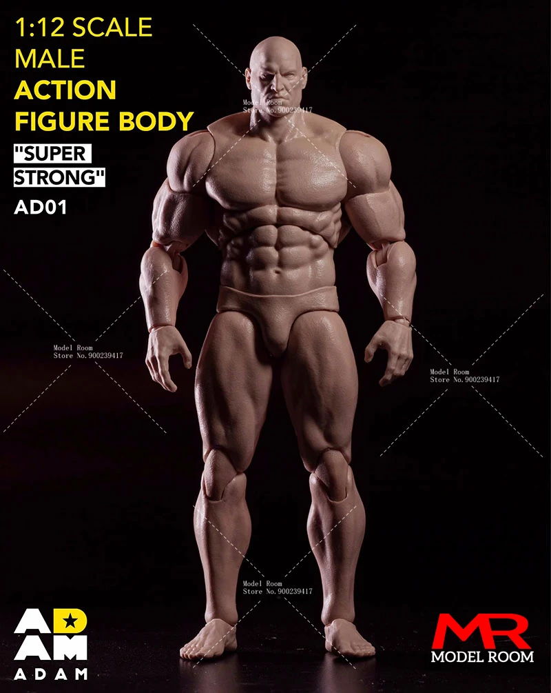 MUFF TOYS ADAM 1/12 Male Strong Muscle Joint Body 6'' Super Flexible Comic Soldier Action Figure Body Doll - Image 2