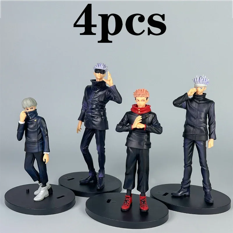 4pcs/set Gojo Satoru Anime Jujutsu Kaisen Action Figure Itadori Yuji Seated Noodle Stopper Model Toys Dolls Collection Hobbies - Image 2