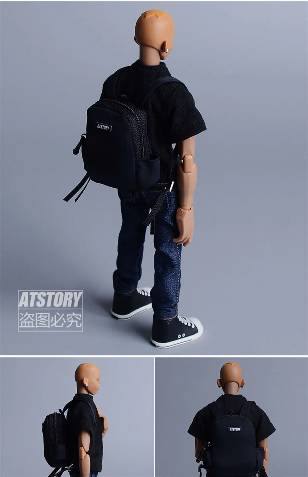 ATS 1/12 Scale Trend Versatile Shoulder Travel Sports Backpack Crossbody Sports Bag for 6" Soldier Action Figure Body Model - Image 6