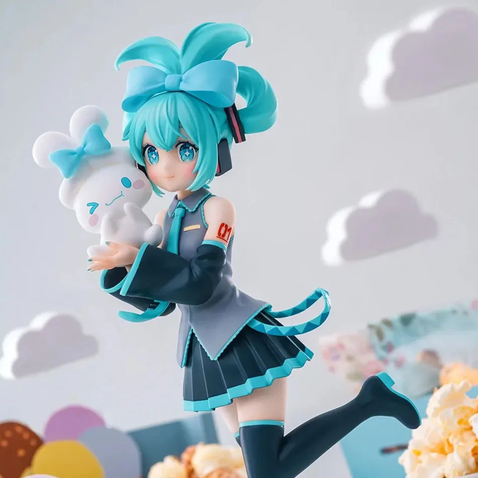 Hot 21CM Anime Hatsune Miku X Cinnamoroll Figure Anime Peripheral Collectible Models Decorative Decorations Children Kawaii Gift - Image 4