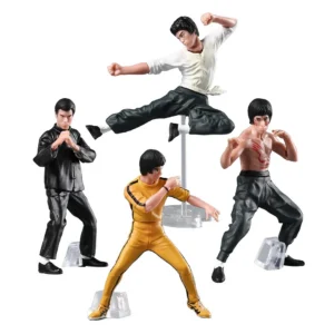 Set of 4 Kung Fu Master PVC Collection Figurine Toys Model Dolls