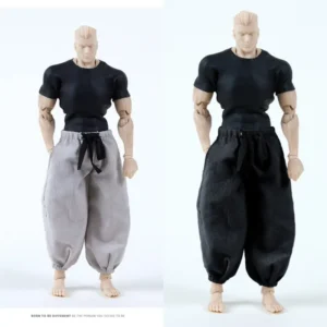 1/12 Scale Male Soldier Tight Fitting T-shirt Lantern Pants Belt Warrior Uniform Clothes Model for 6" Action Figures Body
