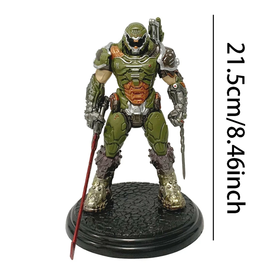 21.5cm/8.46in Doom Eternal Anime Game Figure Doom Slayer Action Figure Room Decorations PVC Adult Collection Model Doll Toys - Image 2