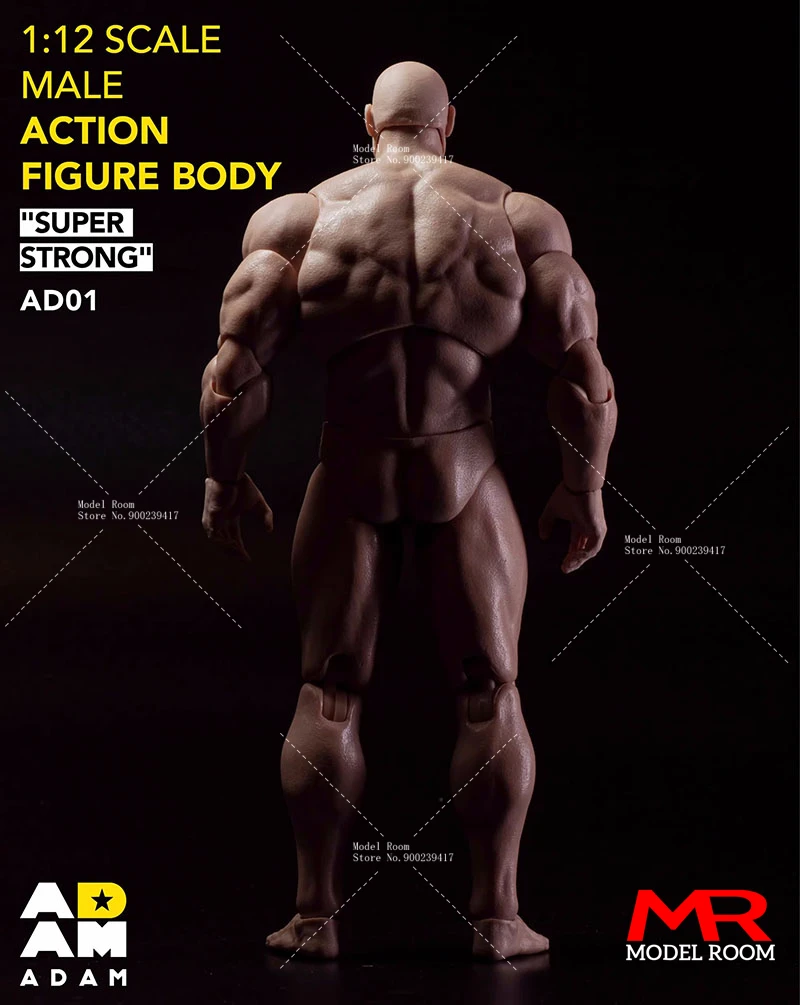 MUFF TOYS ADAM 1/12 Male Strong Muscle Joint Body 6'' Super Flexible Comic Soldier Action Figure Body Doll - Image 6