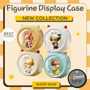 Multi-Purpose Transparent Figure Display Case Figurine Display Case Display Box for Collectibles Organization Small Toys