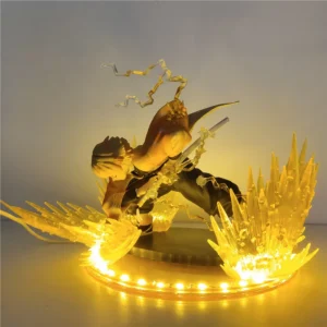 Anime Figure Action Demon Slayer Zenitsu DIY LED Set Ichiban Kimetsu no Yaiba Figures Lamp PVC Toys Flash Effect Collection Doll