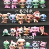 24pcs Mini Pet Shop Figures Cocker Spaniel Collie Dog Standing Cats Dogs Collectible Figure