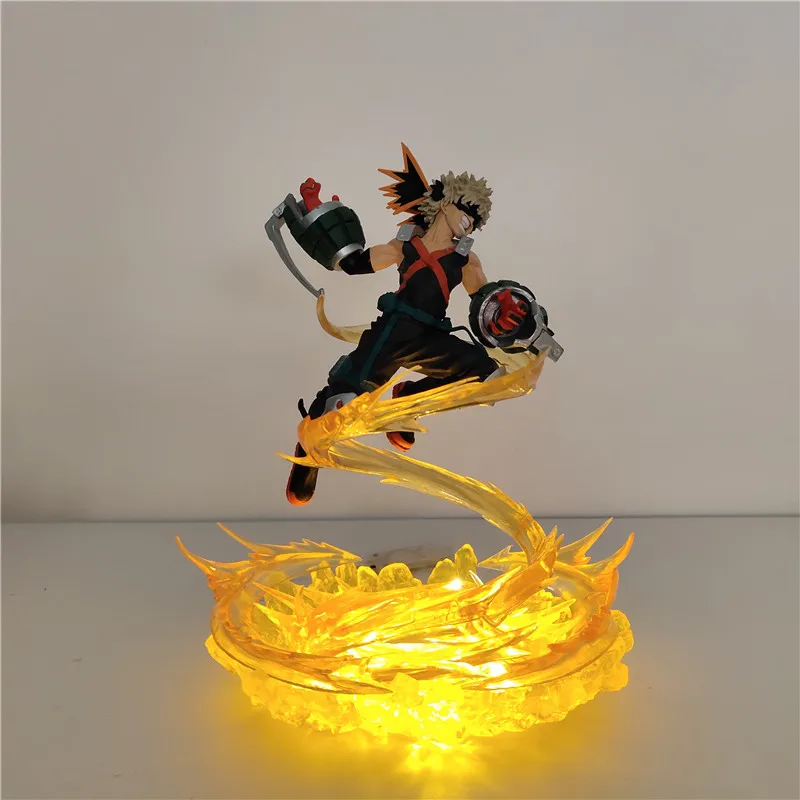 My Hero Academia Anime Figures Bakugou Katsuki VS Midoriya Izuku Action Figures Led Toy Boku no Hero Academia Battle Decor Scene - Image 8