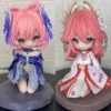 Genshin Impact Figurine Sangonomiya Kokomi Yae Miko Q Version PVC Models Collectible Figure