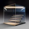 3/5 Layers Acrylic Display Case with LED Light Figurines Blind Box Organizer