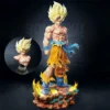 Jt Statue Dragon Ball Z Son Goku Replaceable Heads LED Base Collectible Figure