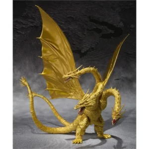 In Stock 3 Head Golden Dragon King Ghidorah BJD Joints Moveable PVC Action Figure Collectible Model Toys