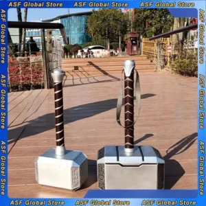 44cm Marvel The Avengers 4 Thor Odinson Thor's Hammer 1:1 PU Soft Rubber Material Cos Performance Prop Simulat Weapons Gift Toys