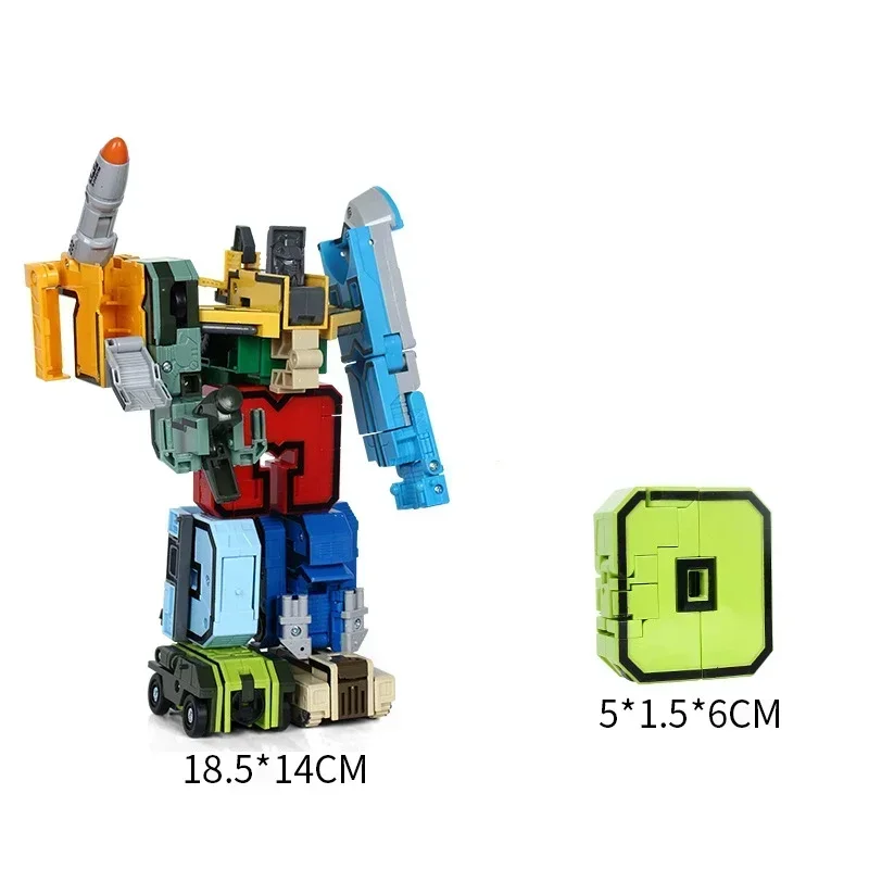 Assembling Building Set Blocks Educational Toys Action Figure Transformation Number Robot Deformation Robot Toy for Kids Gifts - Image 6