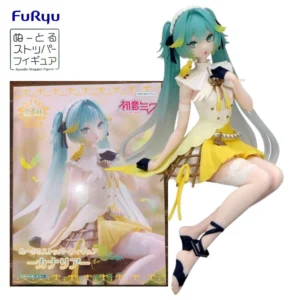ln Stock FuRyu Noodle Stopper Hatsune Miku CANARY PVC 14CM Kawaii Virtual Idol Anime Action Figures Model Collection Toy