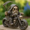 Reaper Figurine Skeleton Grim Motorcycle Rider Resin Outdoor Sculpture Knight Collectible Figure