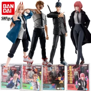 Bandai S.H.Figuarts Chainsaw Man Anime Figure Hayakawa Aki Denji Makima Power Action Figure Toys for Boys Girls Kids Gift