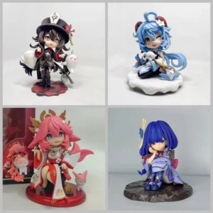 Impact Anime Figure Yae Miko Hu Tao Ganyu Raiden Shogun Cute Action Figure Kid Toys Desktop Decoration Fans Birthday Gifts
