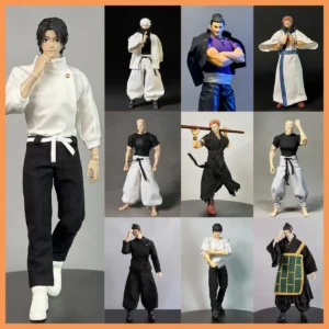 Handmade 1/12 Japanese Anime College Uniform Frock Taoist Robe Combat Clothing Accessories for SHF Romankey Action Figure
