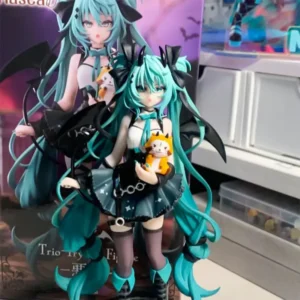 Hot 19cm Hatsune Miku Anime Little Devil Raccoon Kawaii Action Figure Pvc Doll Model Figure Toys Desktop Decoration Holiday Gift