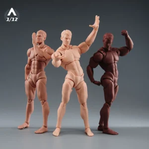 Wind Toys 1/12 Scale Male Super Flexible Joint Body 16cm Male Soldier White Yellow Black Articulated Action Figure Doll Model