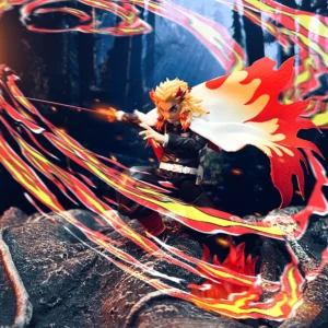 【Only Cloak】shf 1/12 Scale Demon Slayer Rengoku Kyoujurou Cloth Cloak Cape Shawl Model for 6 inch Action FIgure Toys