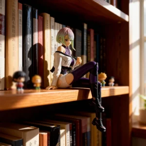 PVC Cyberpunk: Edgerunners Anime Figurines- Lucy & Rebecca Sitting Poses | Street Samurai Desktop Model Toys, Fan Collection