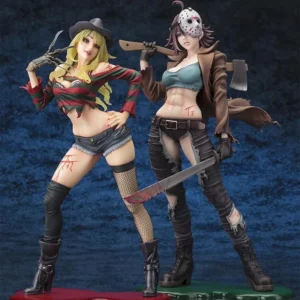 23CM Freddy Vs Jason Female Horror Bishoujo Jason Voorhees 2nd Edition PVC Action Figure Anime Figure Model Toy Doll Gift