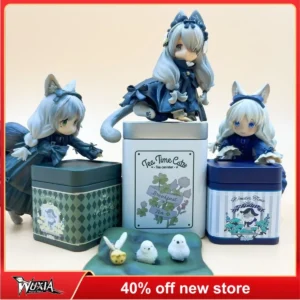RIBOSE DLC Starshadowmagic Tea Party Cat Girl Dragen-Li PVC Anime Girl Figure Lovely Toy Statue Collection Model Doll Gifts