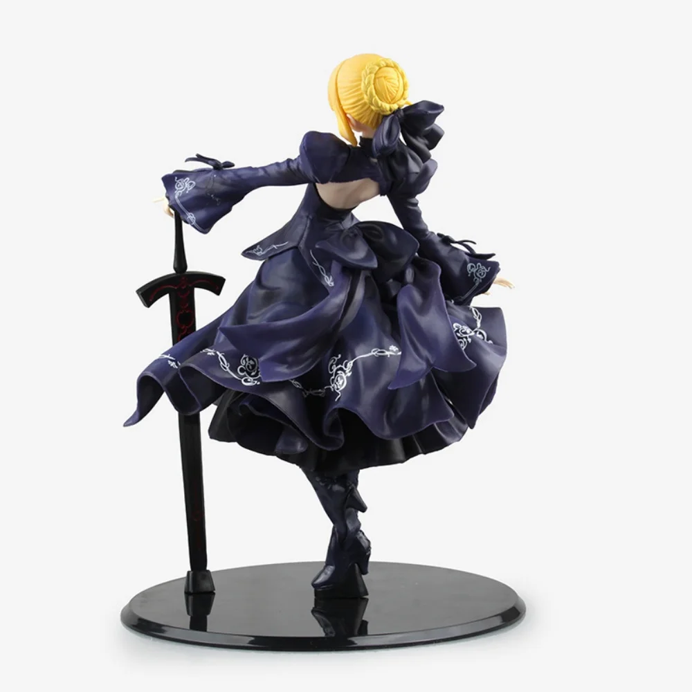 25CM Anime Gekijouban Fate/stay night Heaven's Feel Altria Pendragon Black Dress Up Saber Alter Model Toy Gift Action Figure PVC - Image 3